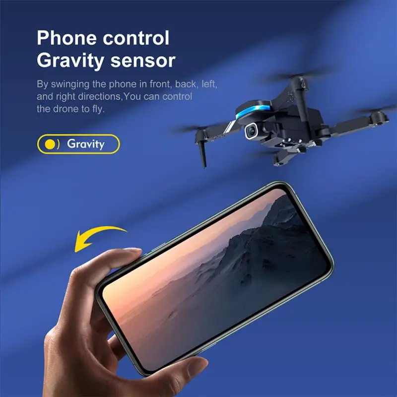 KY910 Mini Drone - 2024 New 4K Professional HD Dual Camera 2.4G Wifi FPV Foldable RC Quadcopter Aerial Photography Aircraft 21 KY910 Mini Drone, phone control gravity sensor by swinging the phone in front; back;