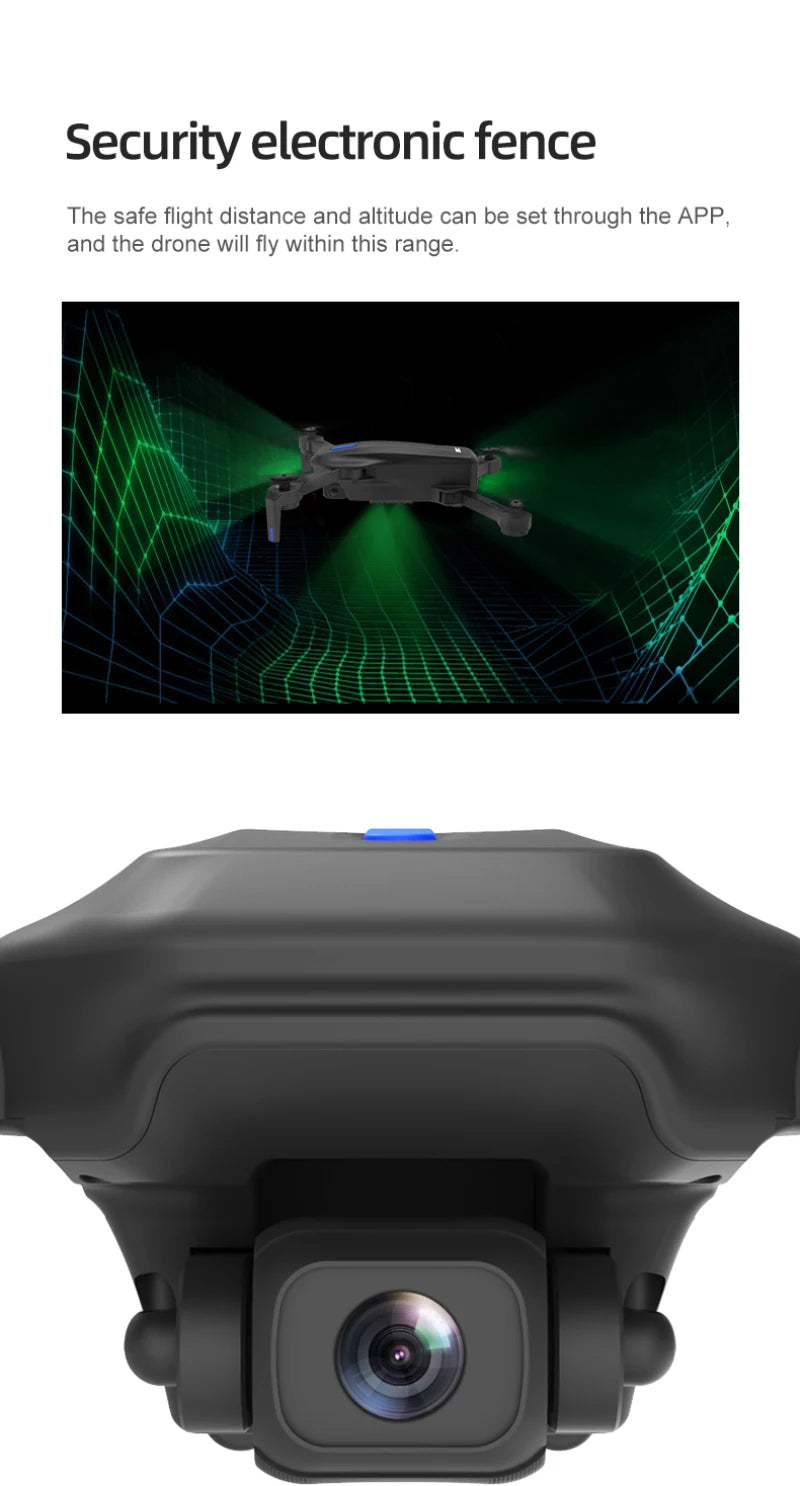 H14 Drone, the safe flight distance and altitude can be set through the app and
