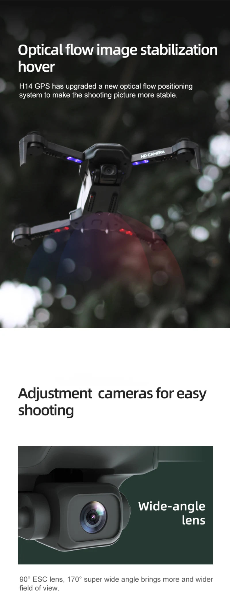 H14 Drone, hover h14 gps has upgraded a new optical