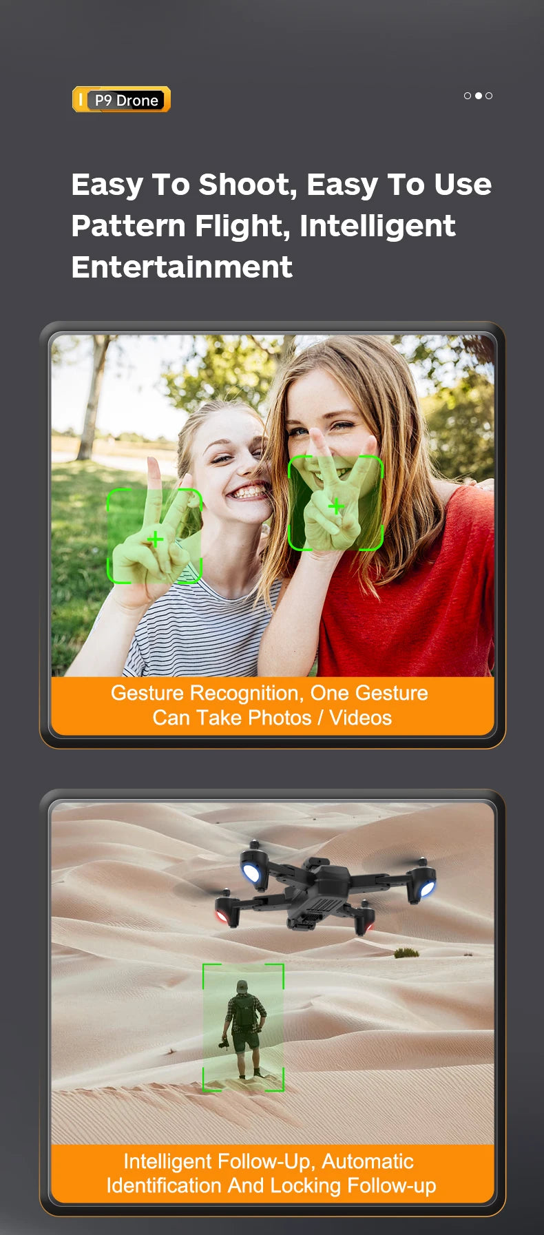 P9 Drone, p9 drone easy to shoot, easy to use pattern flight,