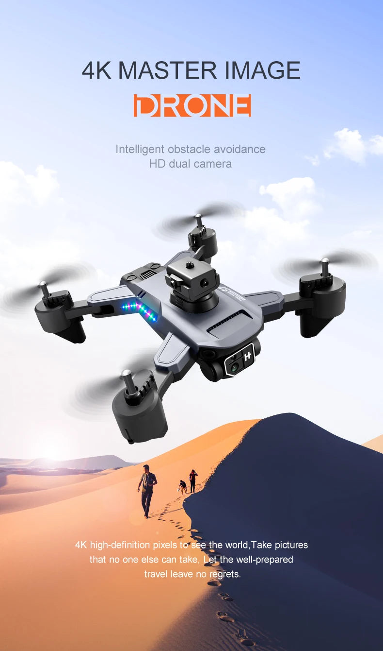 S7 Pro Drone - 4K كاميرا مزدوجة واي فاي FPV 2.4G قابلة للطي كوادكوبتر RC لعبة طائرات الهليكوبتر الهدايا 21 S7 Pro Drone, pronne intelligent obstacle avoidance hd dual camera 4k high