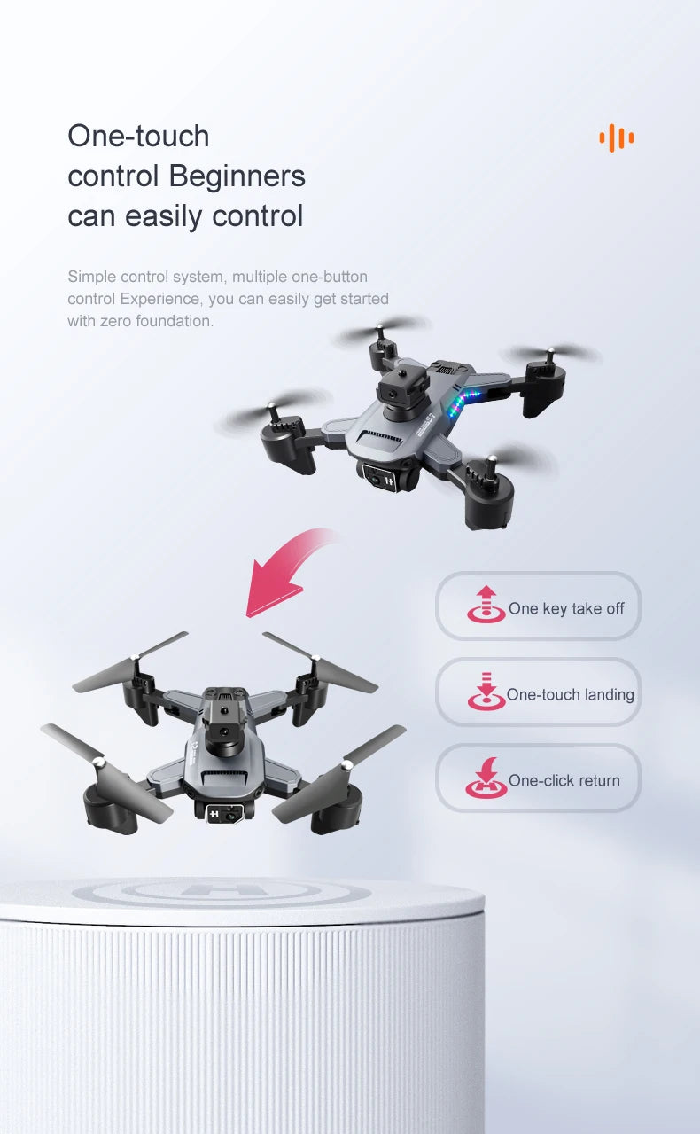 S7 Pro Drone - 4K كاميرا مزدوجة واي فاي FPV 2.4G قابلة للطي كوادكوبتر RC لعبة طائرات الهليكوبتر الهدايا 29 S7 Pro Drone, one-touch control beginners can easily get started with zero foundation .