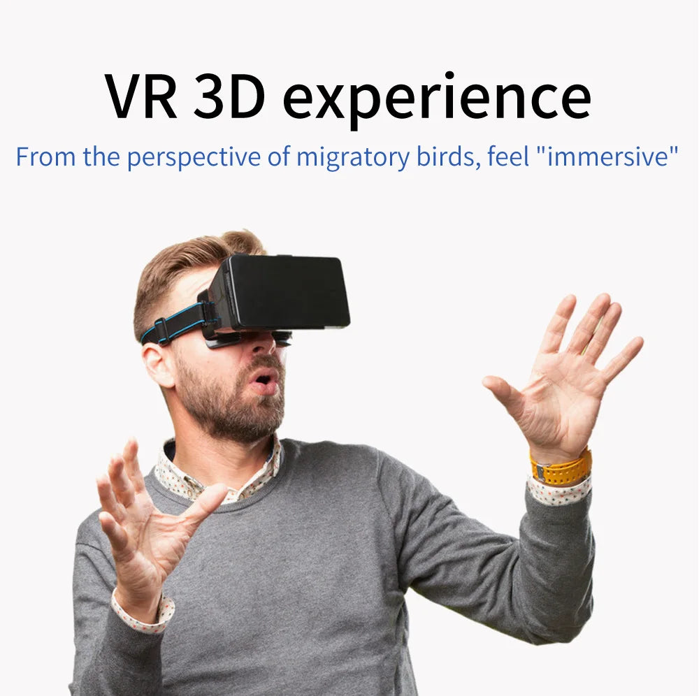 H26 drone, vr 3d experience from the perspective of migratory