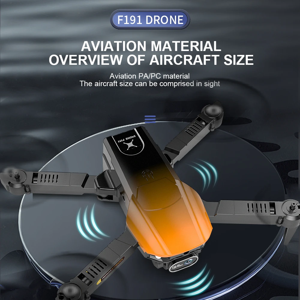 طائرة بدون طيار KBDFA F191 - 4K HD WIFI FPV 1080P كاميرا ارتفاع قابلة للطي كوادكوبتر درون Rc هليكوبتر بدون طيار لعبة هدية 33 KBDFA F191 Drone, aircraft size can be comprised in sight uota 1