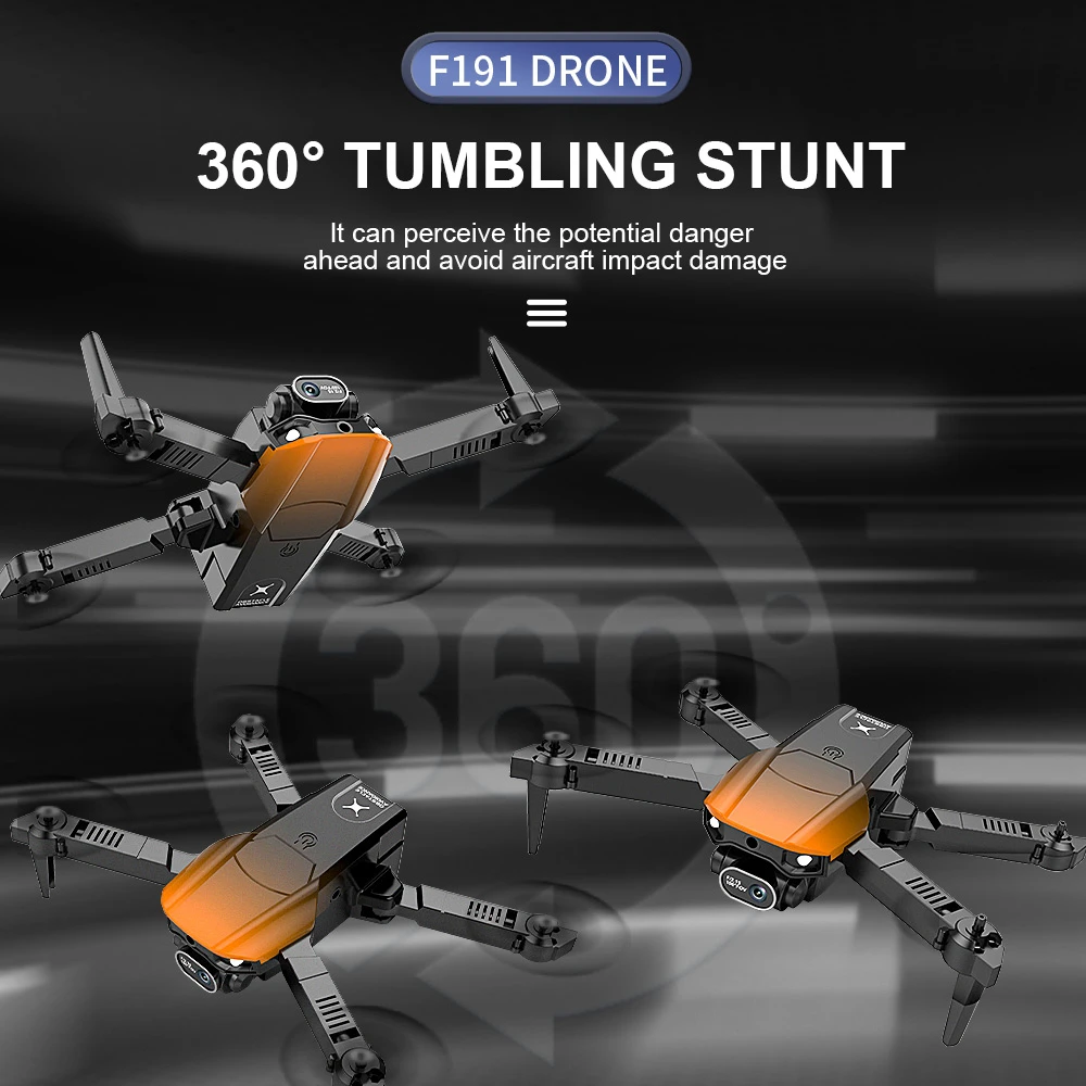 طائرة بدون طيار KBDFA F191 - 4K HD WIFI FPV 1080P كاميرا ارتفاع قابلة للطي كوادكوبتر درون Rc هليكوبتر بدون طيار لعبة هدية 44 KBDFA F191 Drone, f191 drone 3609 tumbling stunt it can perceive