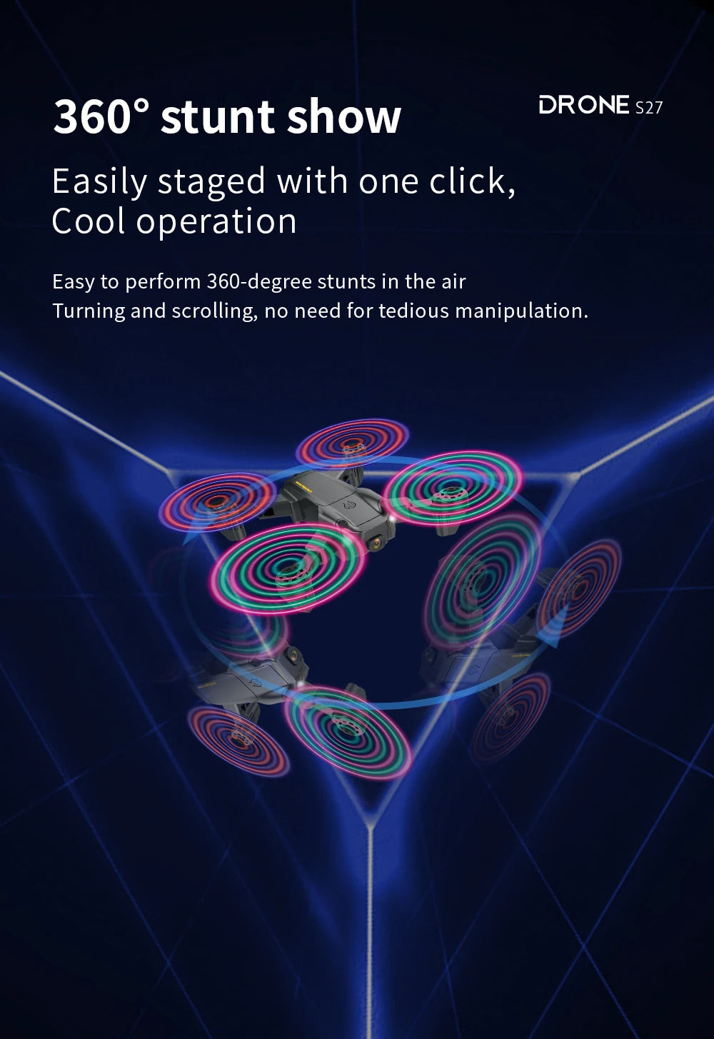 S27 Drone, 3608 stunt show drone s27 easily staged with one click