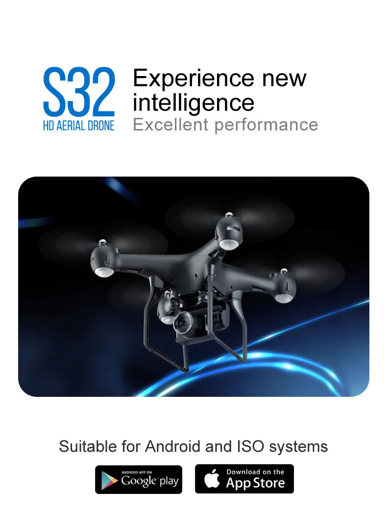 S32T Pro Drone - 8K RCWiFi Camera 4K HD قابلة للطي احترافية RC Quadcopter Helicopter High Hold Mode FPV Long Fly Helicopter 16 S32T Pro Drone, experience new s32 fteligence hd aerial