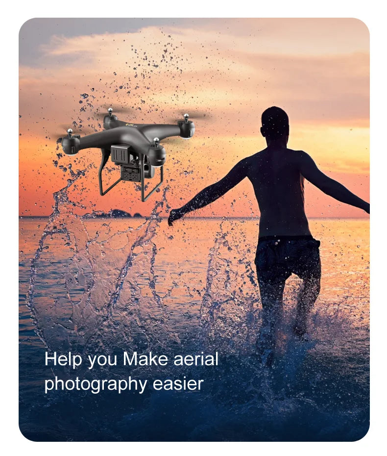 S32T Pro Drone - 8K RCWiFi Camera 4K HD قابلة للطي احترافية RC Quadcopter Helicopter High Hold Mode FPV Long Fly Helicopter 21 S32T Pro Drone, Help you make aerial photography