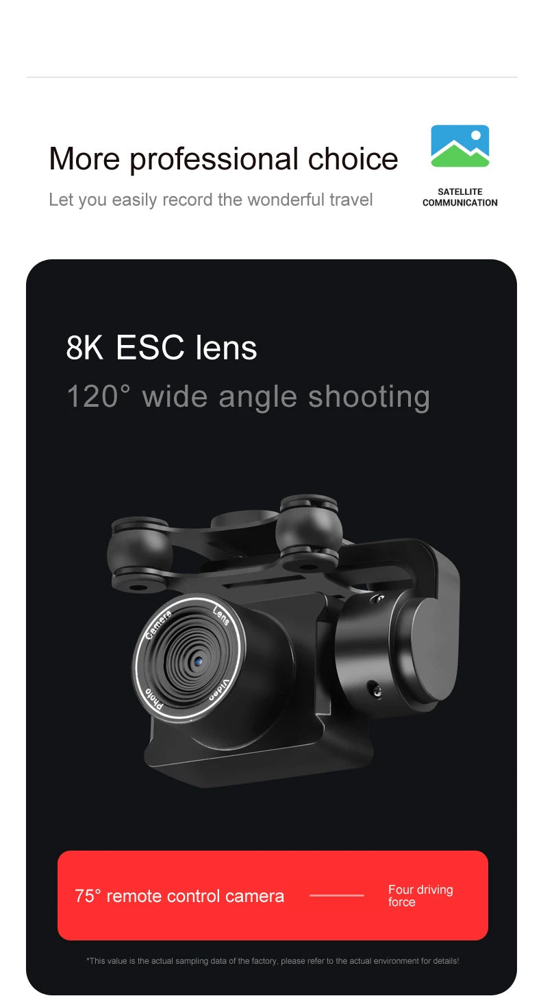 S32T Pro Drone - 8K RCWiFi Camera 4K HD قابلة للطي احترافية RC Quadcopter Helicopter High Hold Mode FPV Long Fly Helicopter 26 S32T Pro Drone, more professional choice satellite let you easily record the wonderful travel communication 8k