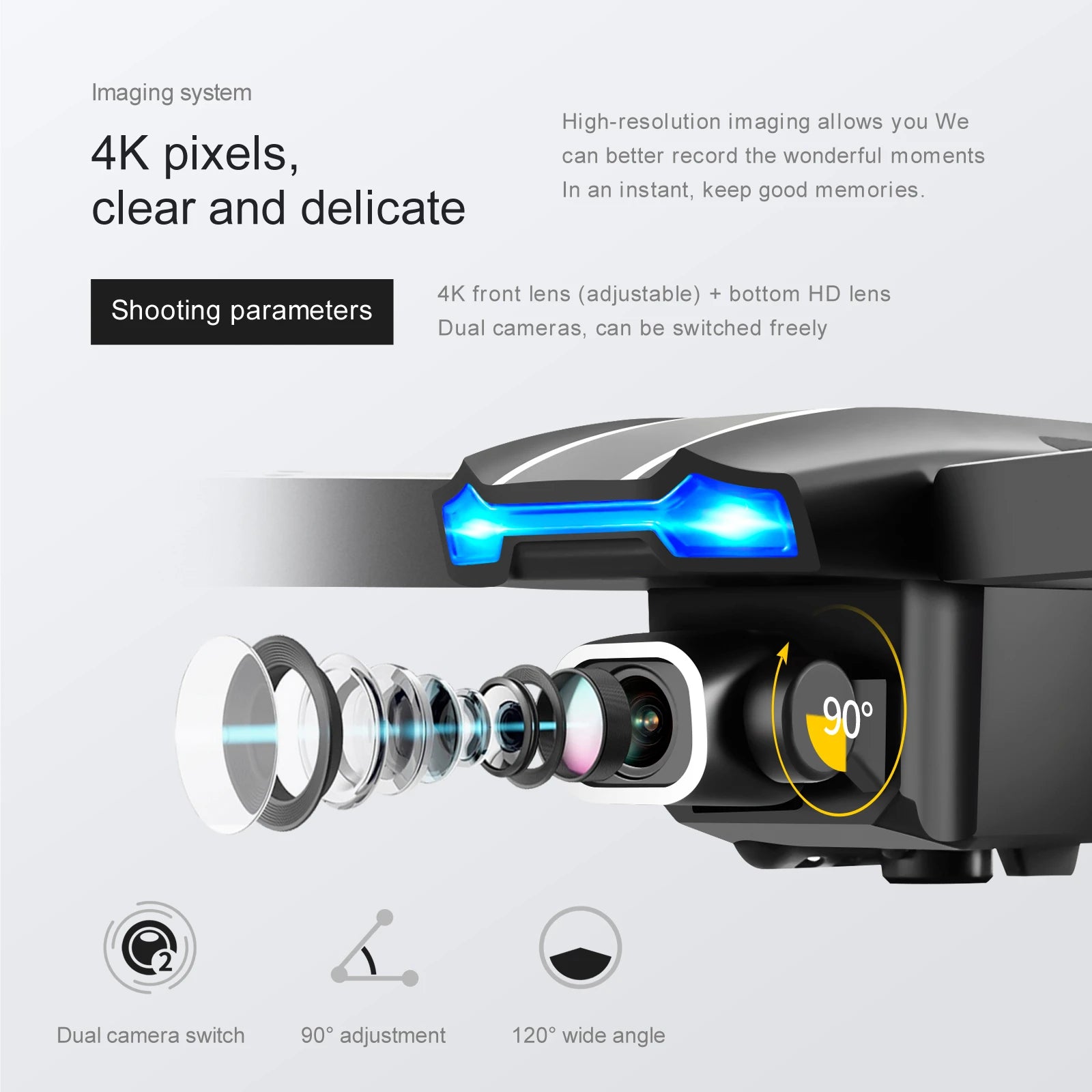 KBDFA S65 4K Mini Drone - HD WIFI FPV 1080P ارتفاع الكاميرا مع تثبيت RC قابلة للطي كوادكوبتر درون Rc هليكوبتر بدون طيار لعبة هدية 36 KBDFA S65 4K Mini Drone, high-resolution imaging allows you we 4k pixels, can better