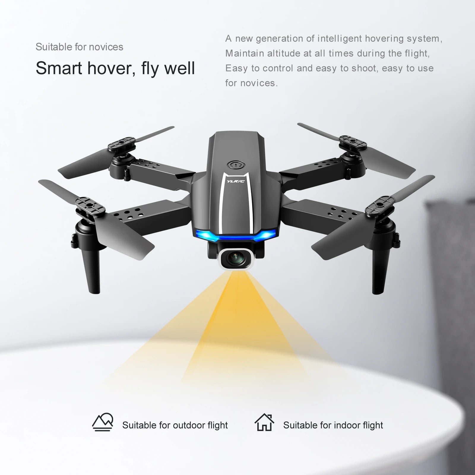 KBDFA S65 4K Mini Drone - HD WIFI FPV 1080P ارتفاع الكاميرا مع تثبيت RC قابلة للطي كوادكوبتر درون Rc هليكوبتر بدون طيار لعبة هدية 38 KBDFA S65 4K Mini Drone, intelligent hovering system suitable for novices maintain altitude at all times