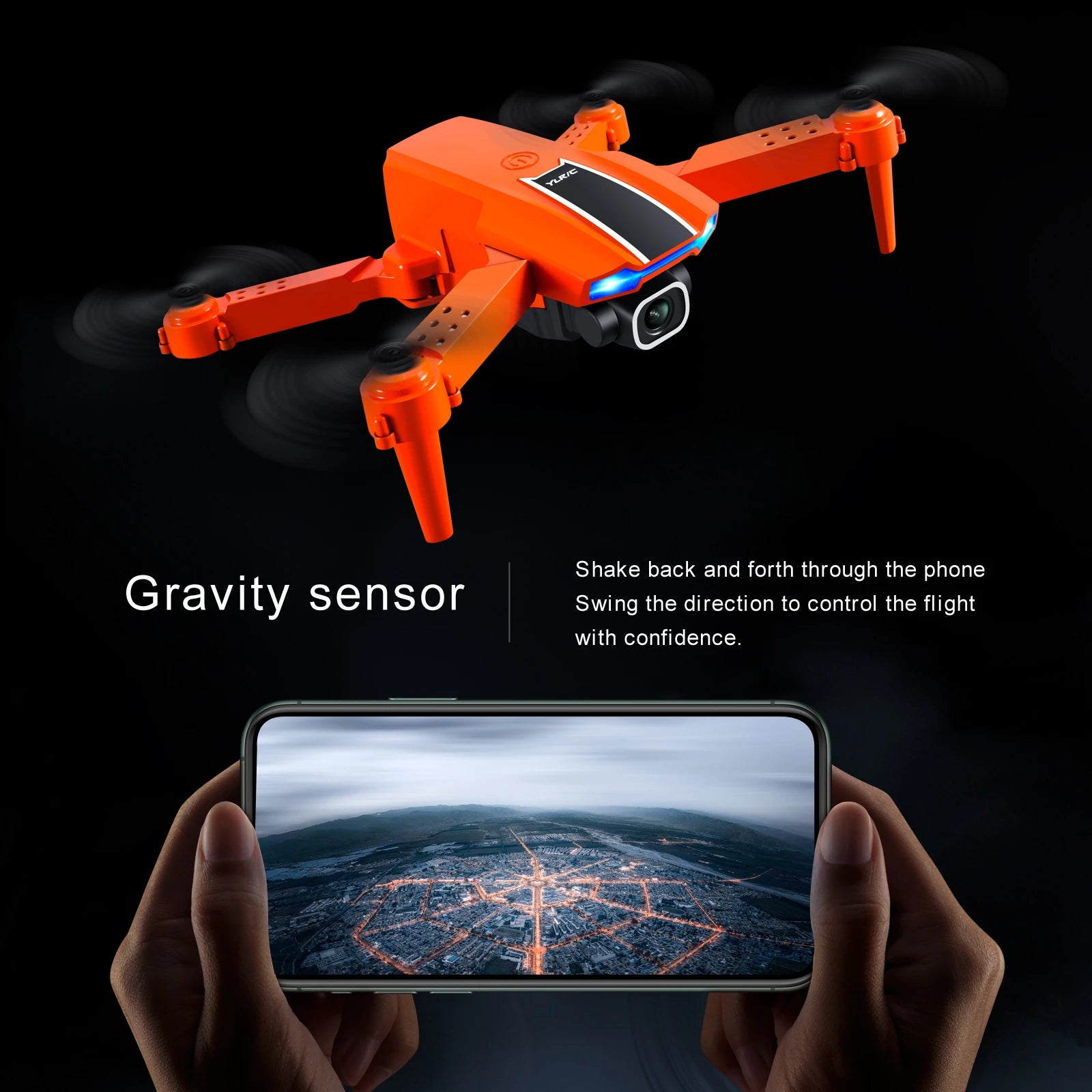 KBDFA S65 4K Mini Drone - HD WIFI FPV 1080P ارتفاع الكاميرا مع تثبيت RC قابلة للطي كوادكوبتر درون Rc هليكوبتر بدون طيار لعبة هدية 45 KBDFA S65 4K Mini Drone, shake back and forth through the phone gravity sensor swing the direction to control