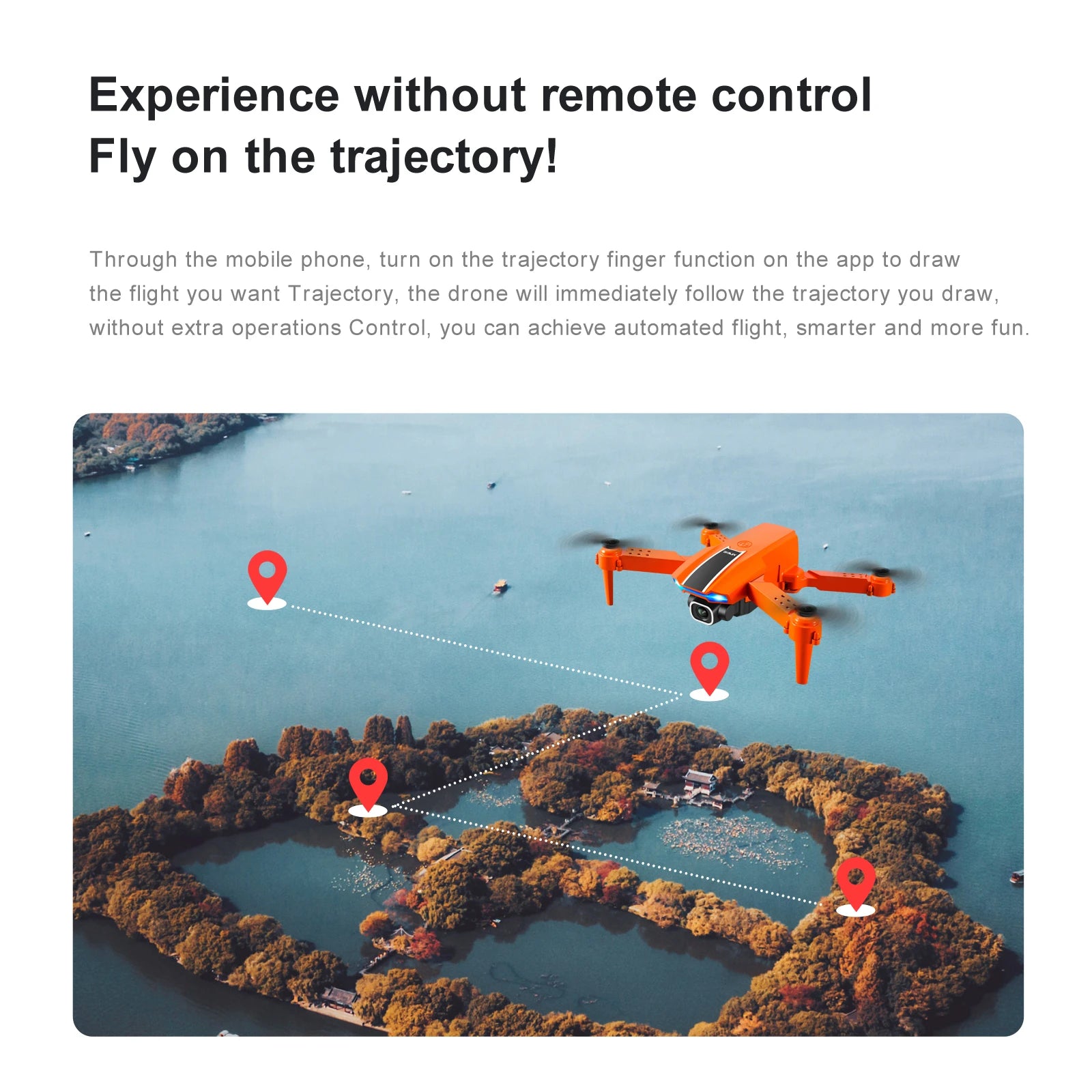 KBDFA S65 4K Mini Drone - HD WIFI FPV 1080P ارتفاع الكاميرا مع تثبيت RC قابلة للطي كوادكوبتر درون Rc هليكوبتر بدون طيار لعبة هدية 47 KBDFA S65 4K Mini Drone, the trajectory finger function on the trajectoryl app allows you to draw the