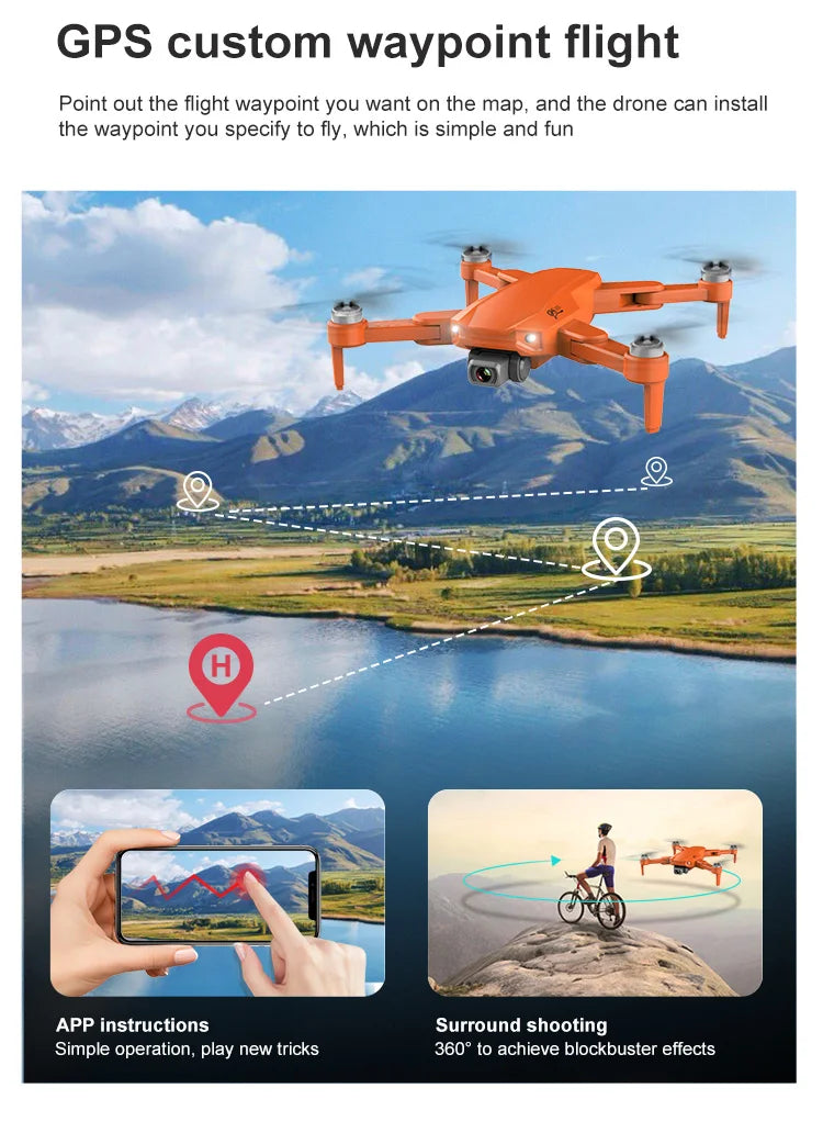 S608 Pro Drone, gps custom waypoint flight point out the flight waypoint