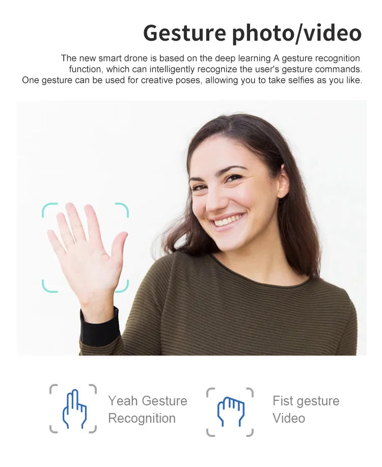 S608 Pro Drone, drone is based on the deep learning a gesture recognition function 