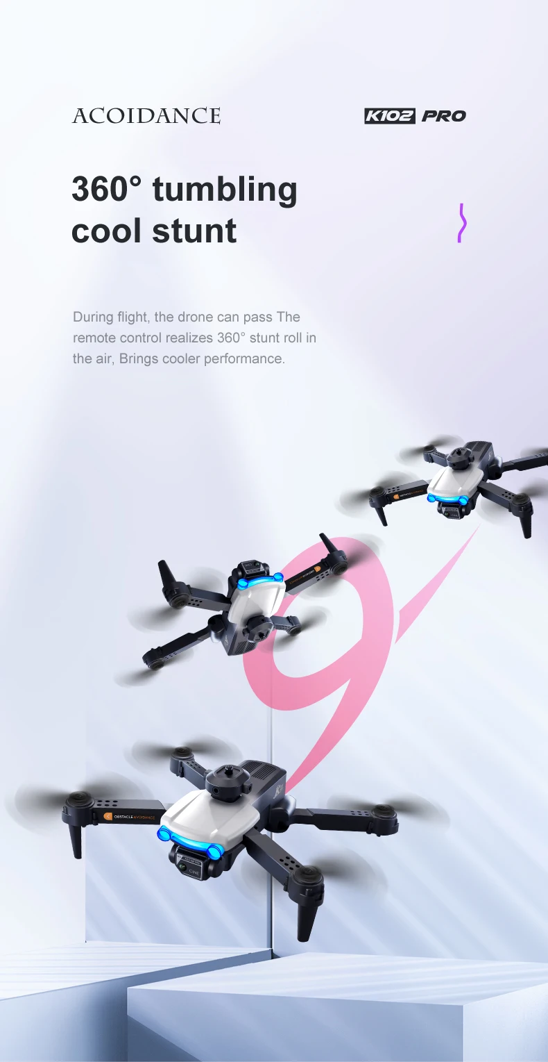 K102 Pro Drone - UAV رباعية الاتجاه OA 4K كاميرا مزدوجة واي فاي RC هليكوبتر FPV تحديد المواقع التدفق البصري لعبة التصوير الجوي بدون طيار هدية 24 K102 Pro Drone, acoidance kioz pro 3609