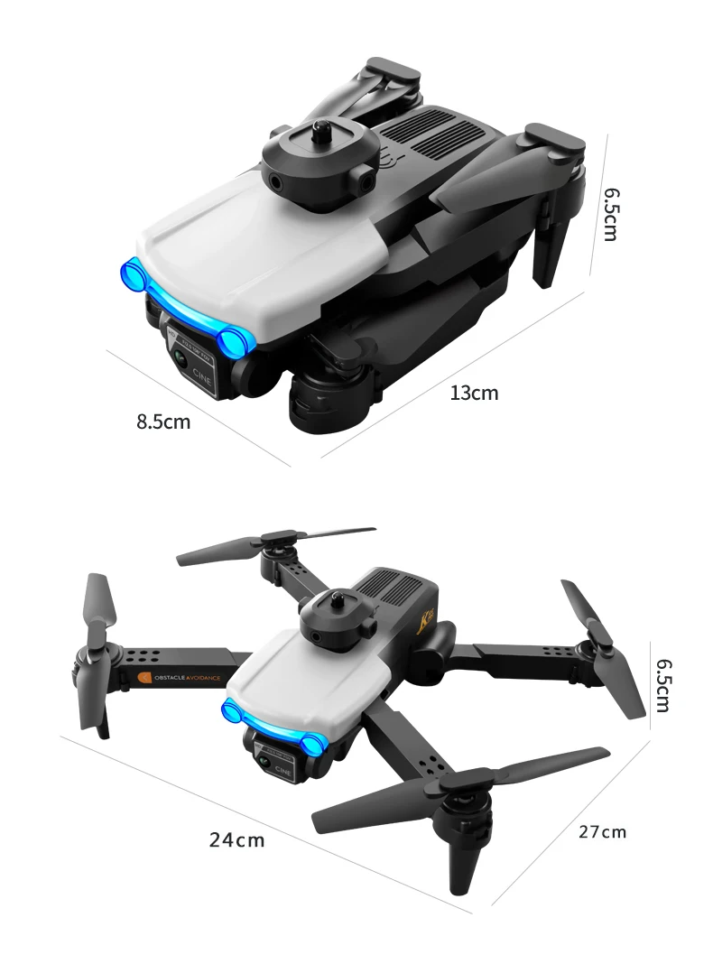 K102 Pro Drone - UAV رباعية الاتجاه OA 4K كاميرا مزدوجة واي فاي RC هليكوبتر FPV تحديد المواقع التدفق البصري لعبة التصوير الجوي بدون طيار هدية 27 K102 Pro Drone, fpv capable drone mode : mode2 controller battery