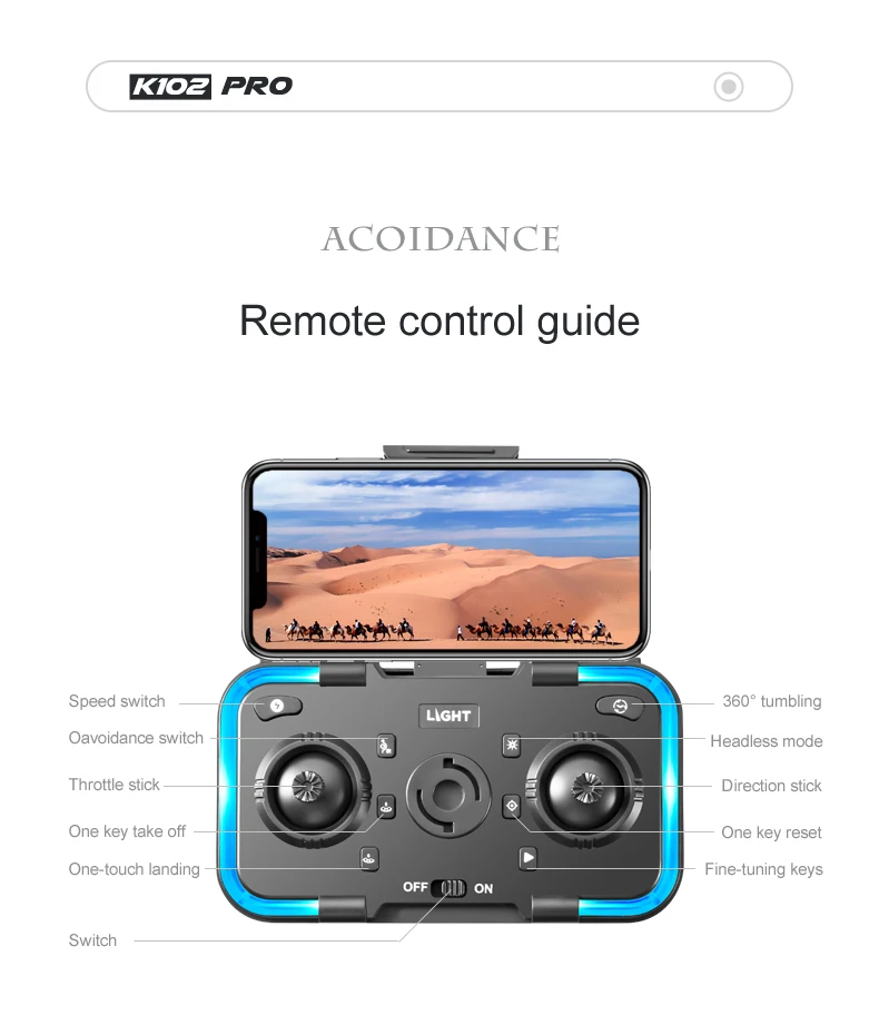 K102 Pro Drone - UAV رباعية الاتجاه OA 4K كاميرا مزدوجة واي فاي RC هليكوبتر FPV تحديد المواقع التدفق البصري لعبة التصوير الجوي بدون طيار هدية 29 K102 Pro Drone, k1oz pro acoidance remote control