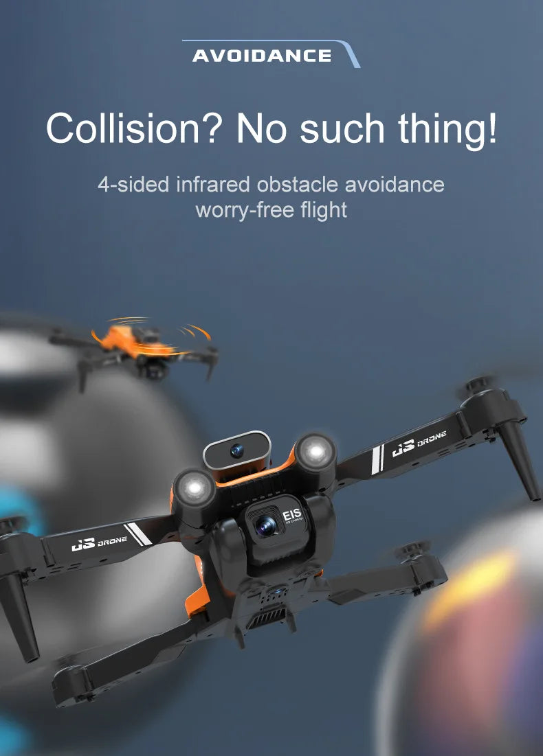 S17 Drone - New four axis UAV Aerial Photography 8K HD Drone Obstacle Avoidance Remote Control UAV ESC Lens Children's Toys XMAS Gift 14 S17 Drone, 4-sided infrared obstacle avoidance worry-free flight