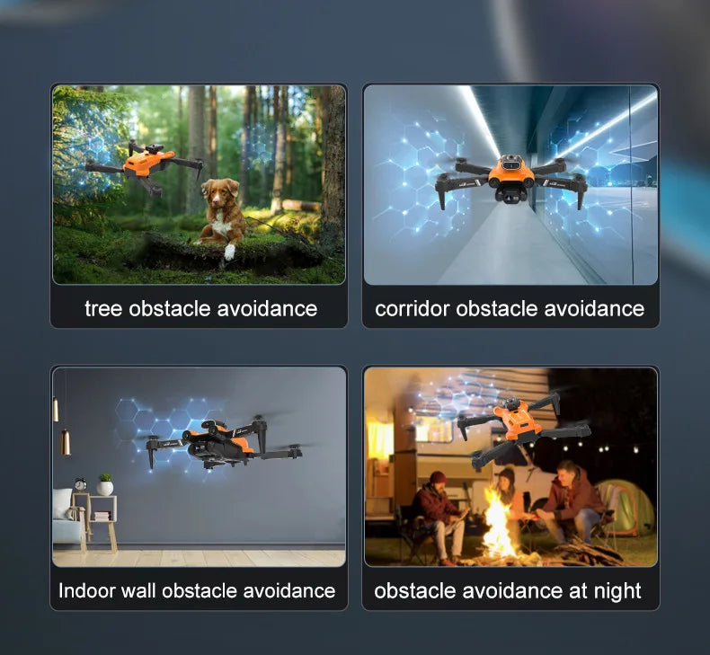 S17 Drone - New four axis UAV Aerial Photography 8K HD Drone Obstacle Avoidance Remote Control UAV ESC Lens Children's Toys XMAS Gift 15 S17 Drone, tree obstacle avoidance tree obstacle preventance tree barrier avoidance wall obstacle