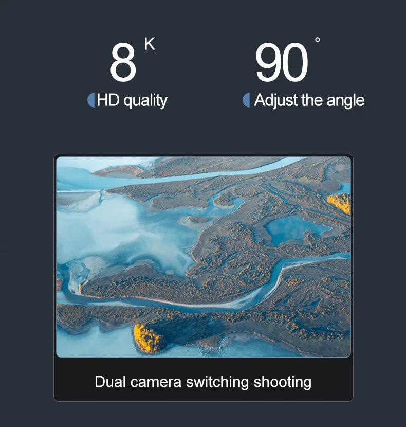 S17 Drone - New four axis UAV Aerial Photography 8K HD Drone Obstacle Avoidance Remote Control UAV ESC Lens Children's Toys XMAS Gift 19 S17 Drone, k 8 90 hd quality adjust the angle dual camera switching