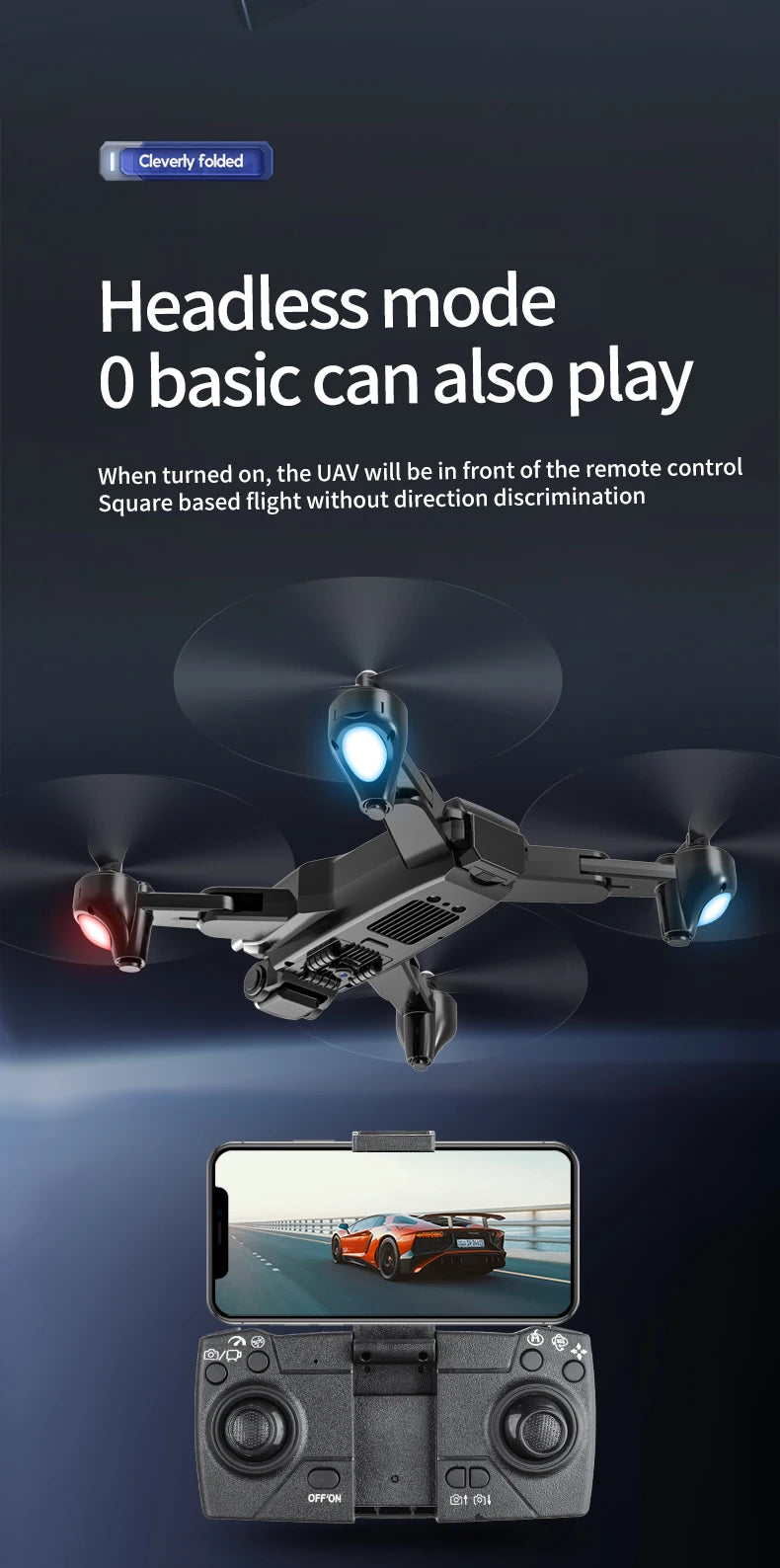 S169 الطائرة بدون طيار - كاميرا ESC HD 4K واي فاي FPV كوادكوبتر ألعاب الأطفال RC هليكوبتر لعبة التحكم عن بعد للأطفال 30 S169 Drone - ESC Camera