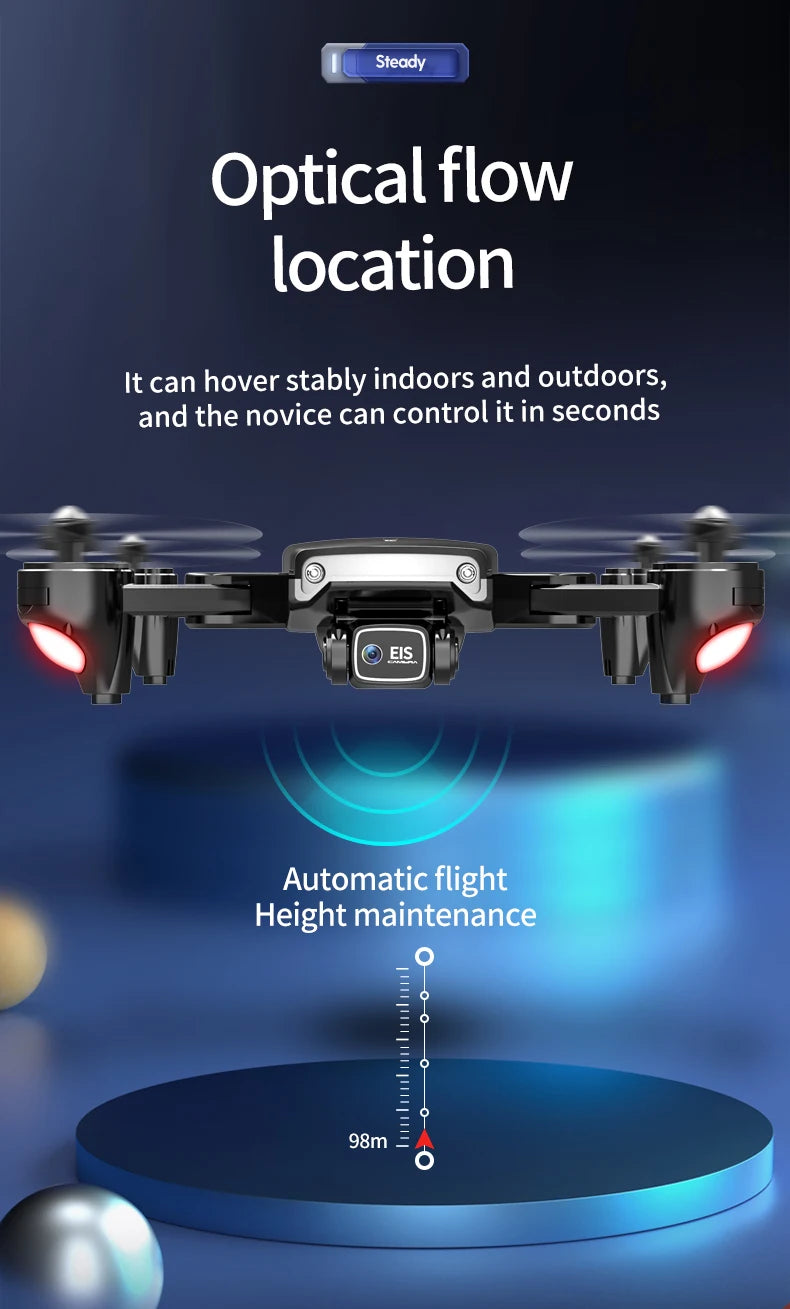 S169 الطائرة بدون طيار - كاميرا ESC HD 4K واي فاي FPV كوادكوبتر ألعاب الأطفال RC هليكوبتر لعبة التحكم عن بعد للأطفال 31 S169 Drone, opticalflow can hover stably indoors and outdoors, and the