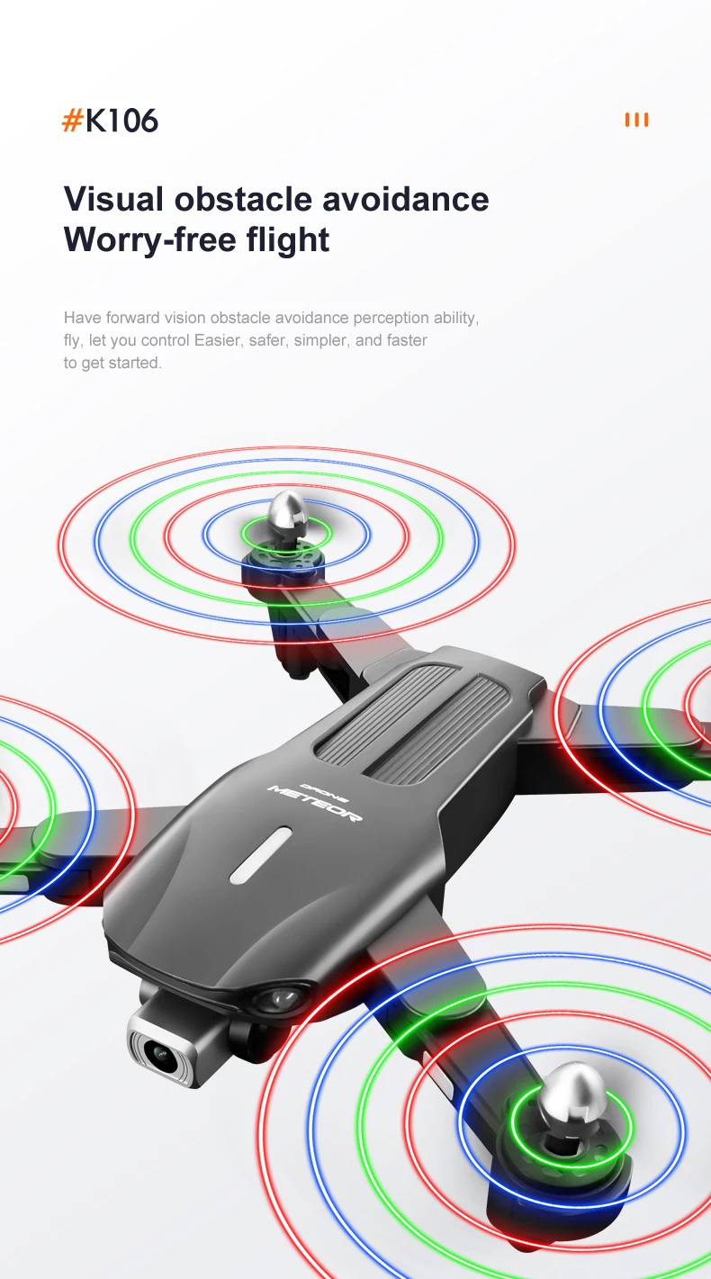 K106 Drone, #k1o6 visual obstacle avoidance worry-free flight 