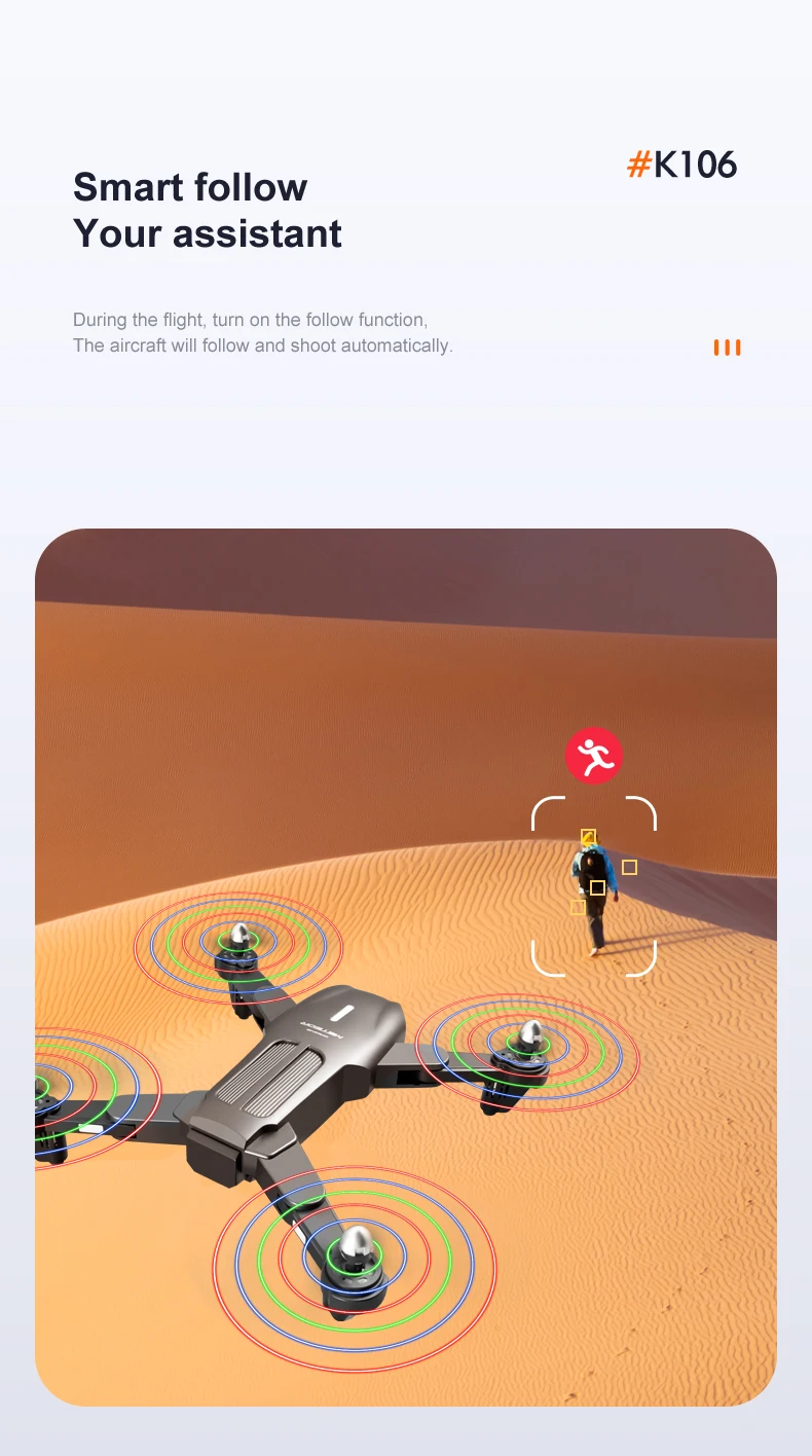 K106 Drone, #k1o6 smart follow your assistant during the flight .