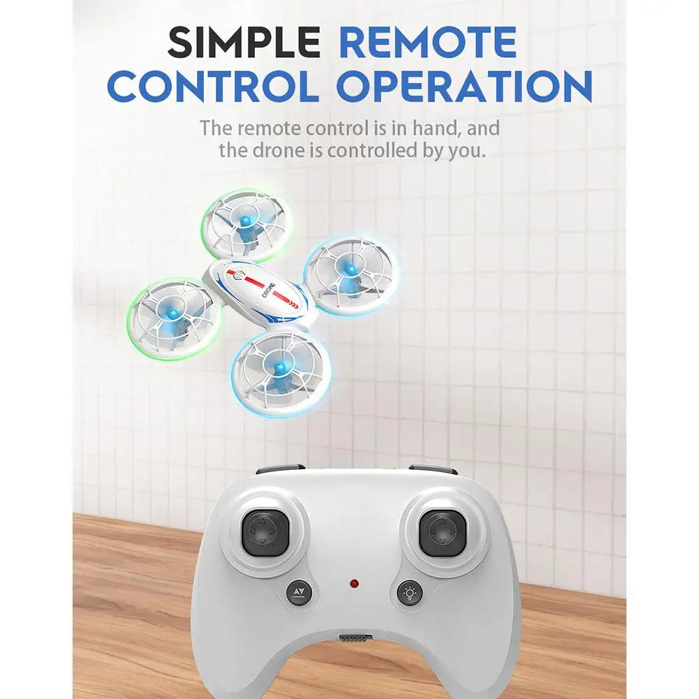 simple remote control operation the remote control is in hand; and the drone