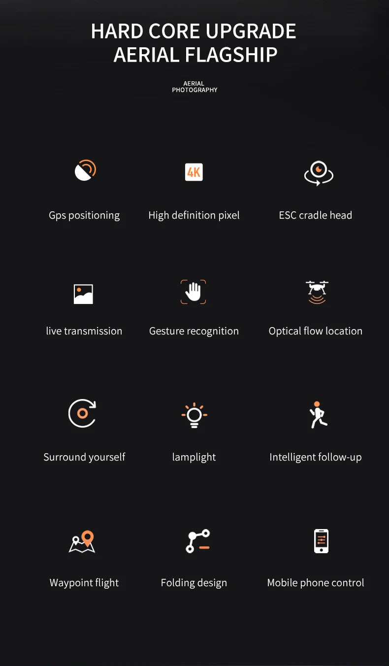 A11 Drone, hard core upgrade aerial flagship aerial photography 4k gps positioning