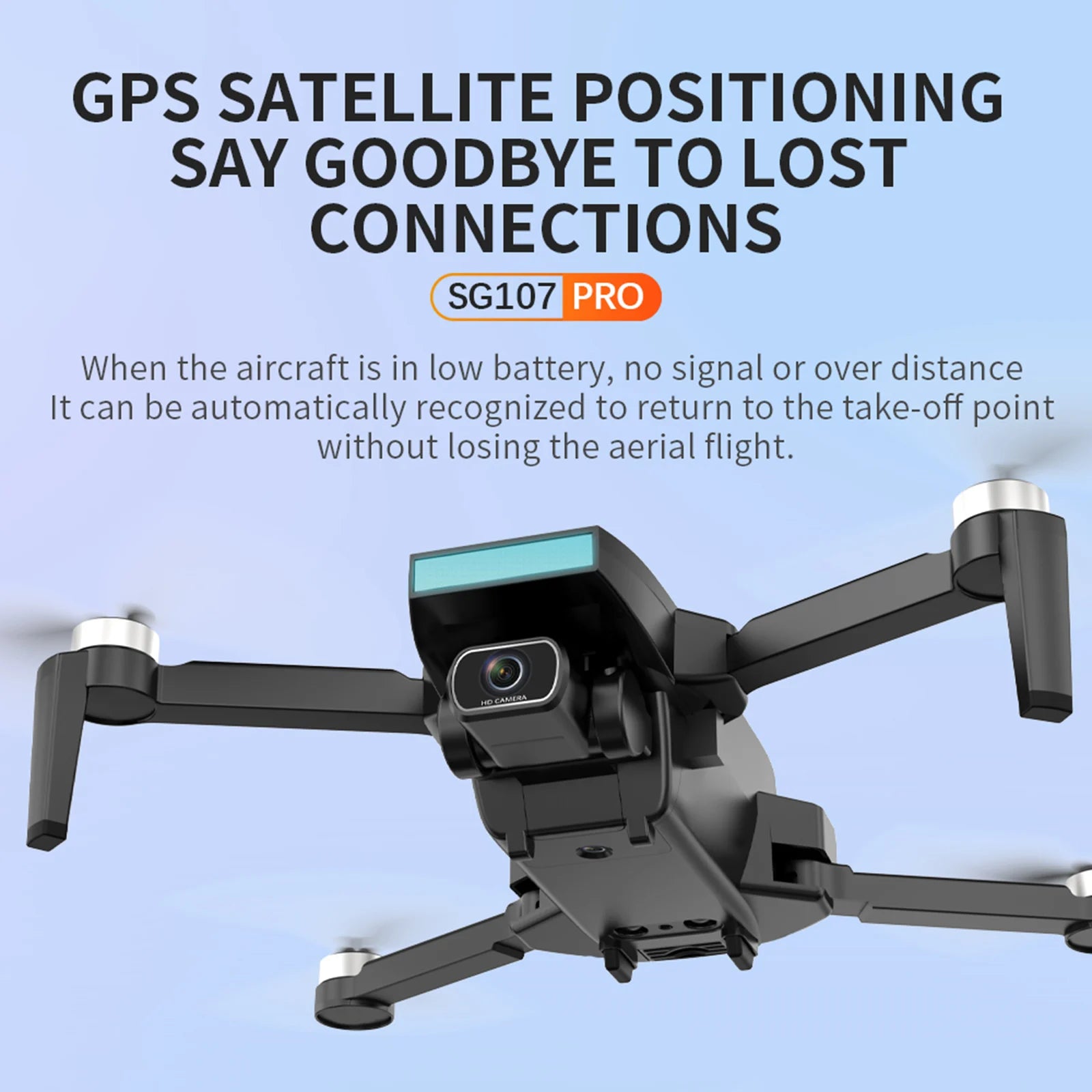 ZLL SG107 Pro Drone - GPS 4K HD كاميرا مزدوجة FPV محرك بدون فرشاة RC كوادكوبتر 1200 متر مسافة التحكم عن بعد للأولاد والبالغين 14 ZLL SG107 Pro Drone, GPS SATELLITE POSITIONING SAY GOODB