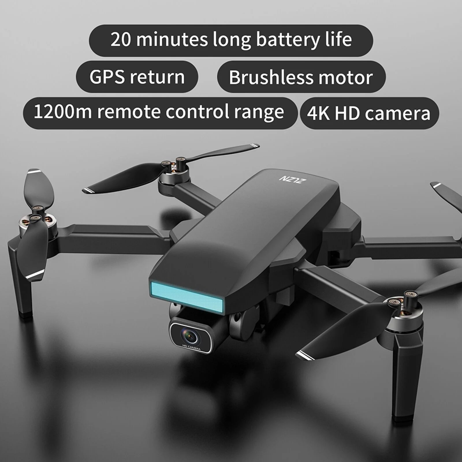 ZLL SG107 Pro Drone - GPS 4K HD كاميرا مزدوجة FPV محرك بدون فرشاة RC كوادكوبتر 1200 متر مسافة التحكم عن بعد للأولاد والبالغين 26 ZLL SG107 Pro Drone, 20 minutes long battery life GPS return Brushless motor 1200m remote