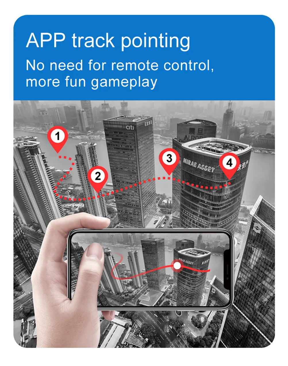 New Remote Control Drone, app track pointing no need for remote control, more fun gameplay citi