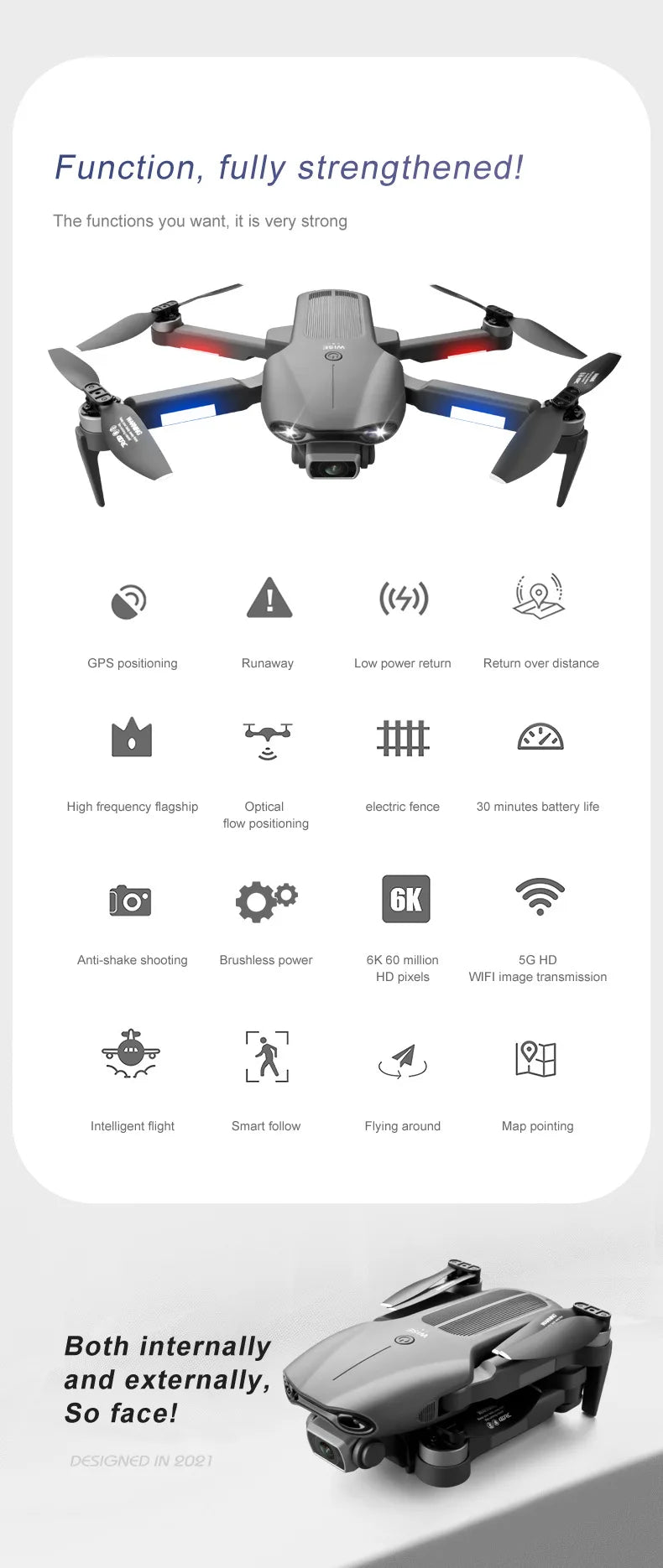 F9 drone, gps positioning runaway low power return return over distance 