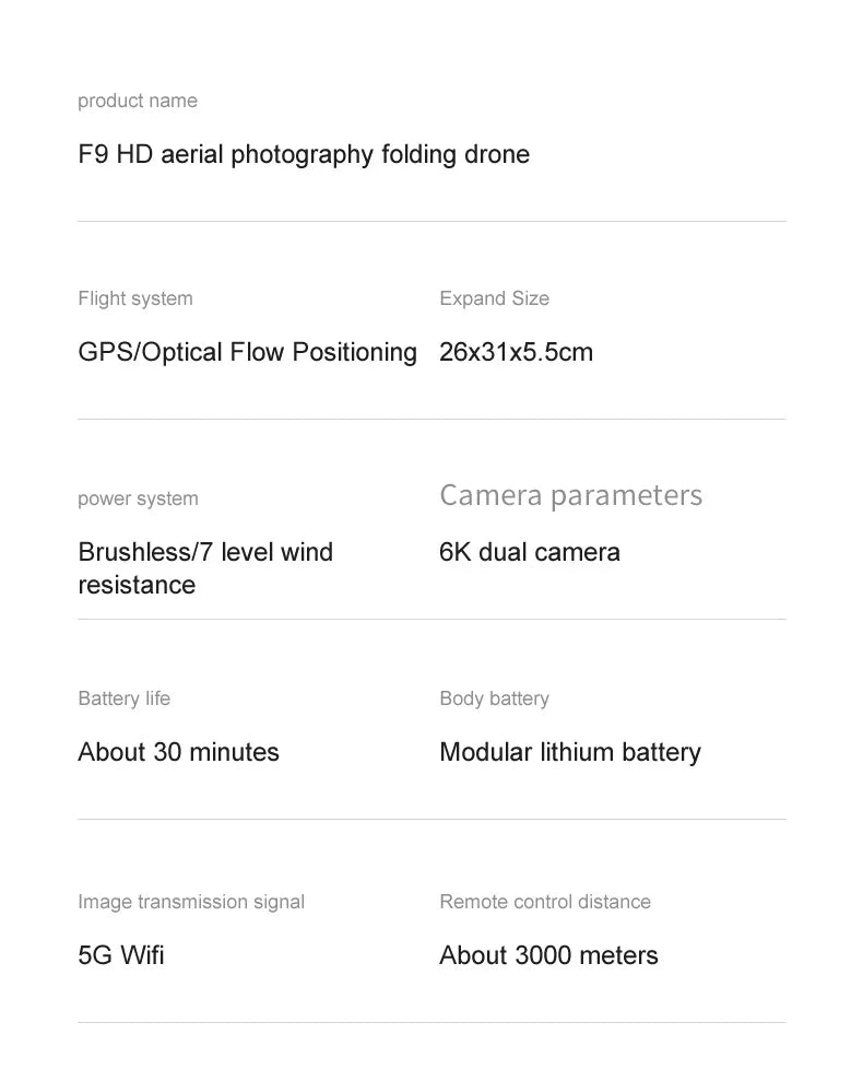 F9 drone, gpsioptical flow positioning 26x31x5.