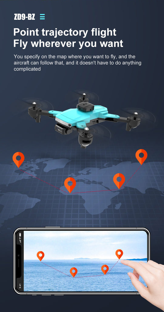ZD9 Drone, 209-bz point trajectory flight fly wherever you want you specify