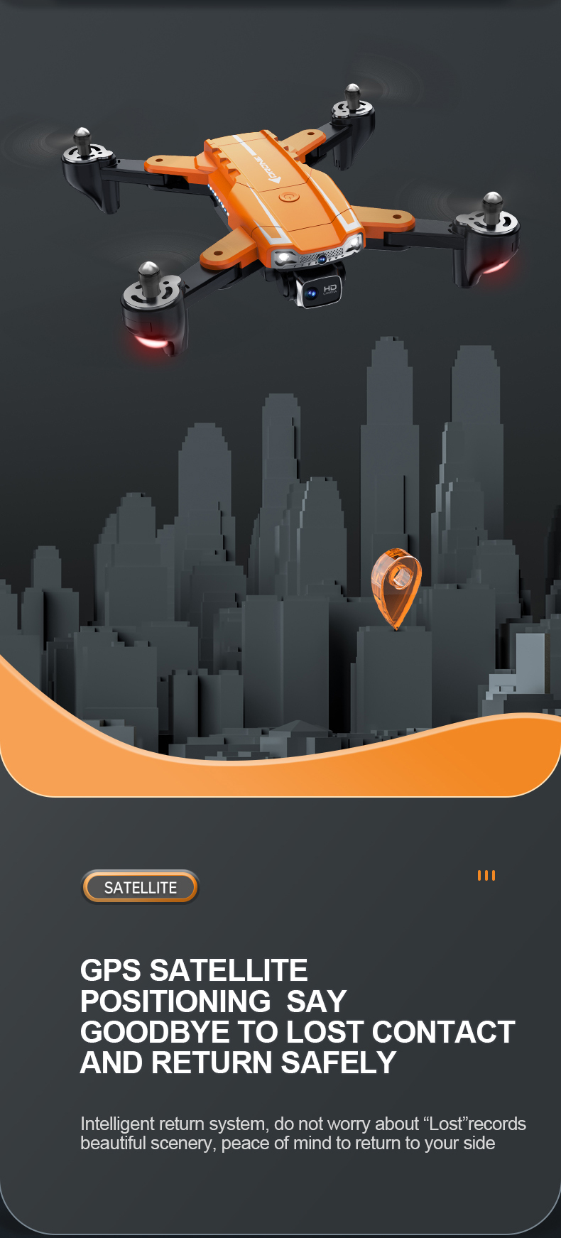 A5S Drone, satellite gps satellite positioning say goodbye to lost contact and return
