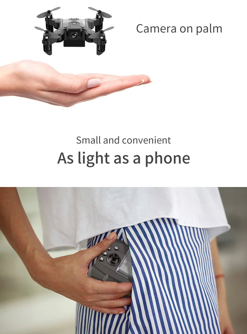 V2 Mini Drone, camera on small and convenient as light as a phone