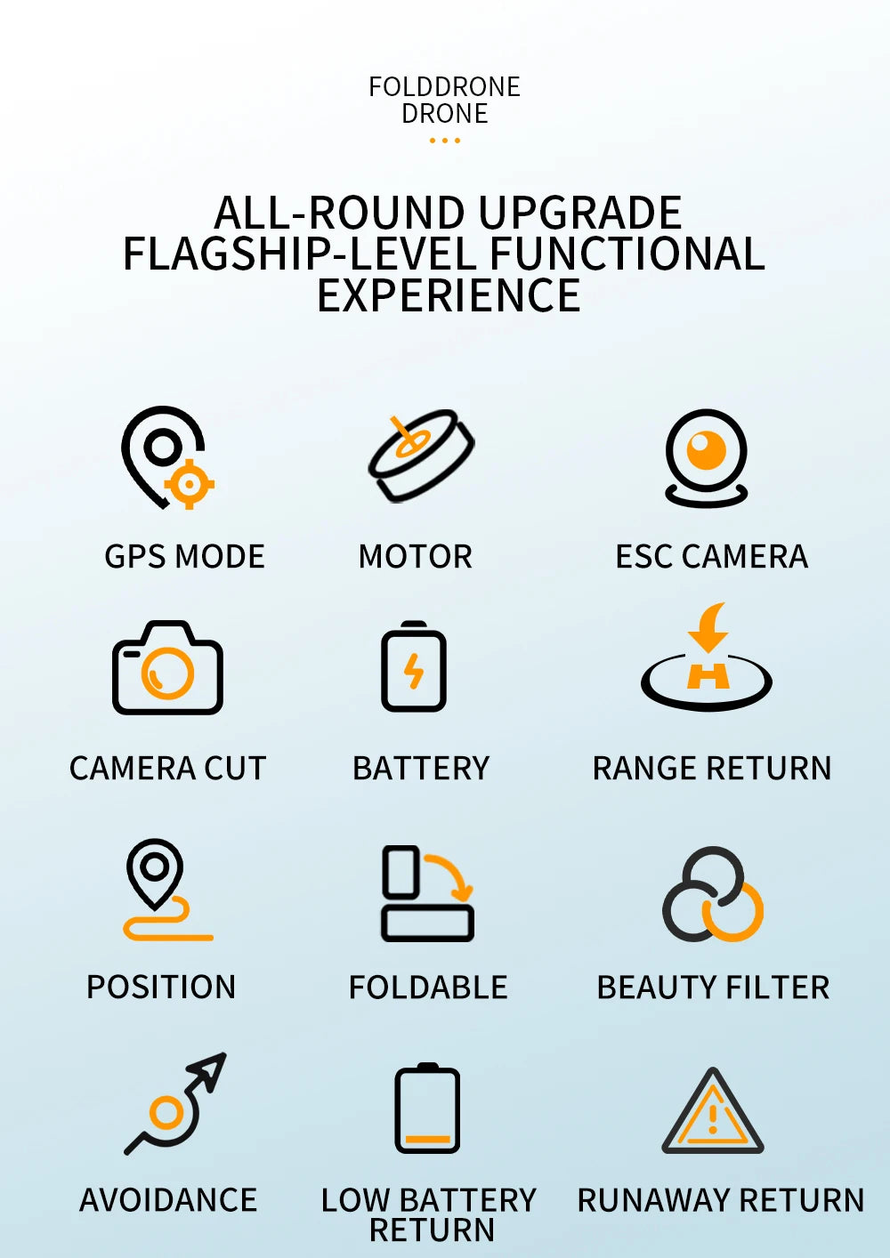 folddrone drone all-round upgrade flagship-level functional experience 