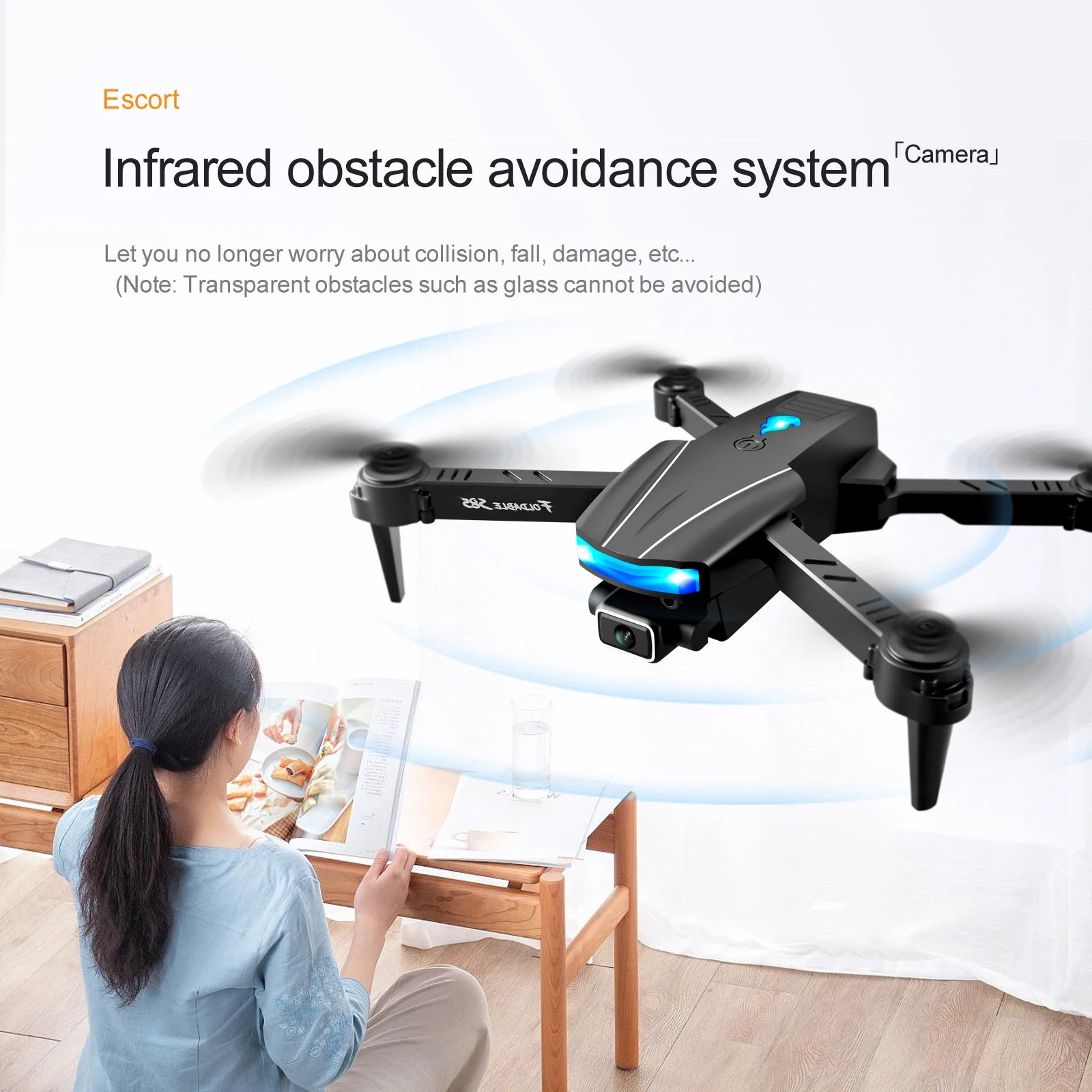 S85 Drone, escort infrared obstacle avoidance system (cam