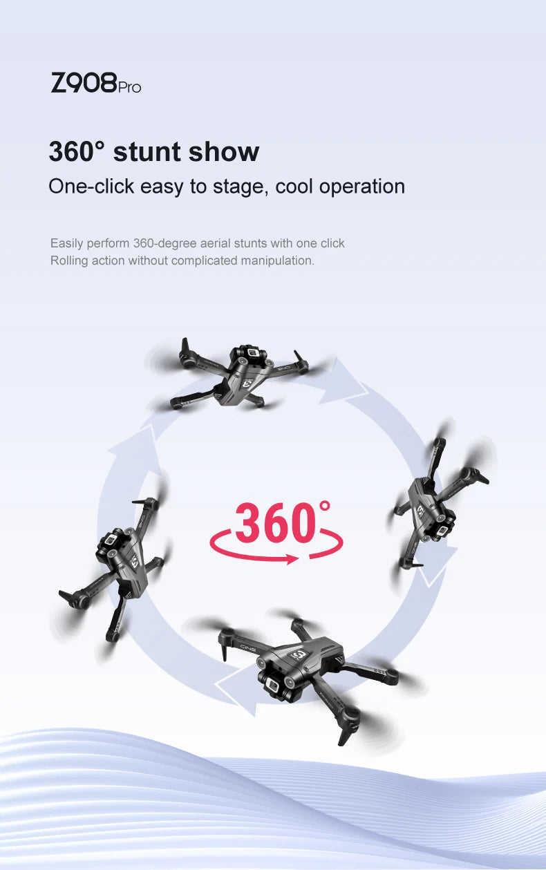 QJ Z908 Drone, z908pro 3600 stunt show one-click easy to