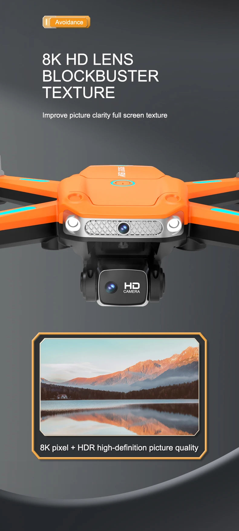A19 Pro Drone, avoidance 8k hd lens blockbuster texture improve picture