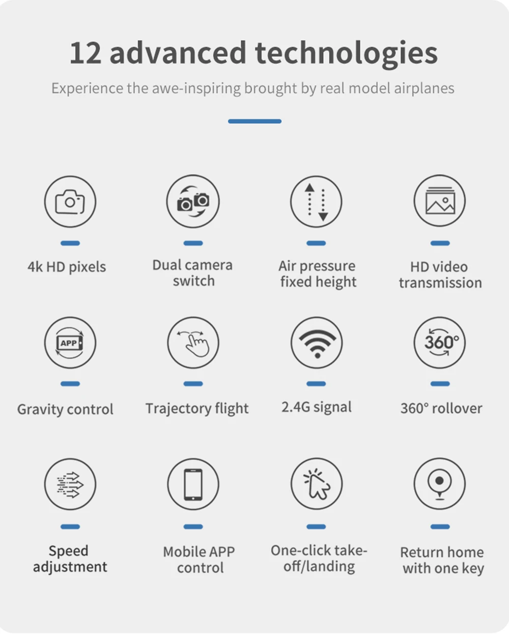 K5 Mini Drone, 12 advanced technologies bring the awe-inspiring brought