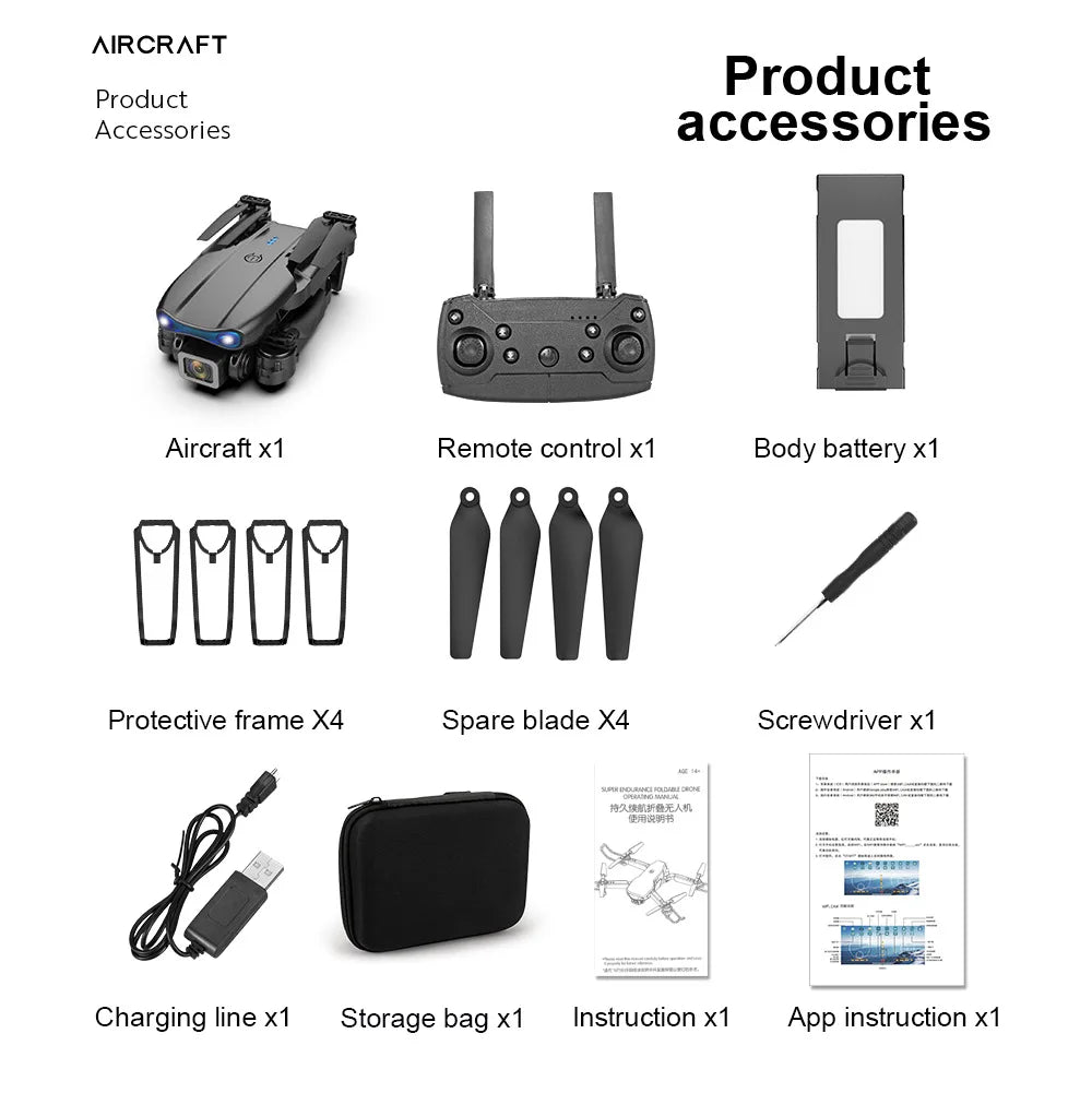 E99 Pro Drone With HD Camera, E99 Pro Drone, wisliue) 88r8 charging line 