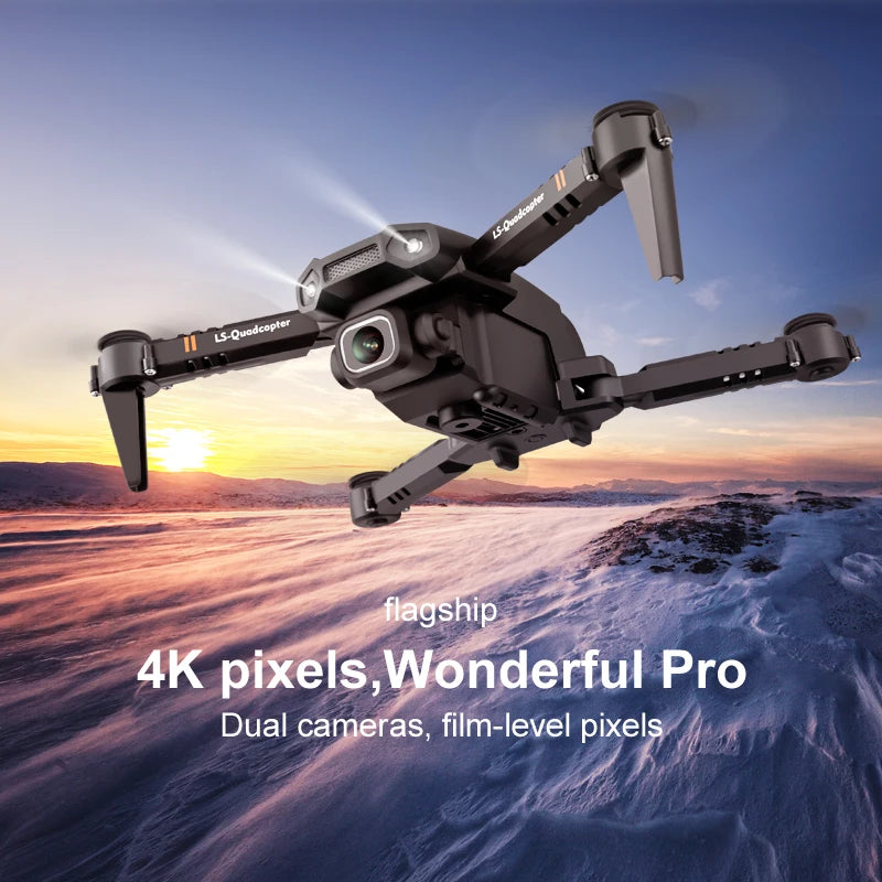 Ls XT6 Mini Drone, flagship 4k pixels,wonderful pro dual cameras, film