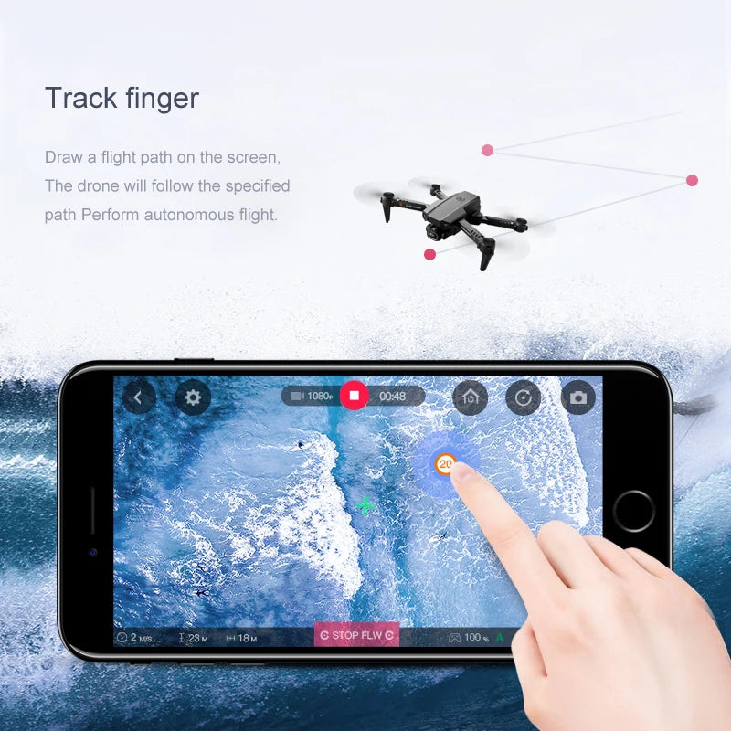 Ls XT6 Mini Drone, track finger draw a flight path on the screen; drone will follow