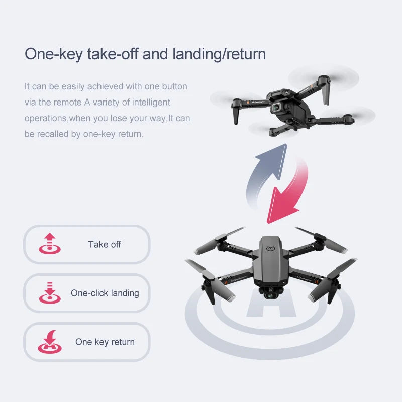 Ls XT6 Mini Drone, one-key take-off and landing/return it can be