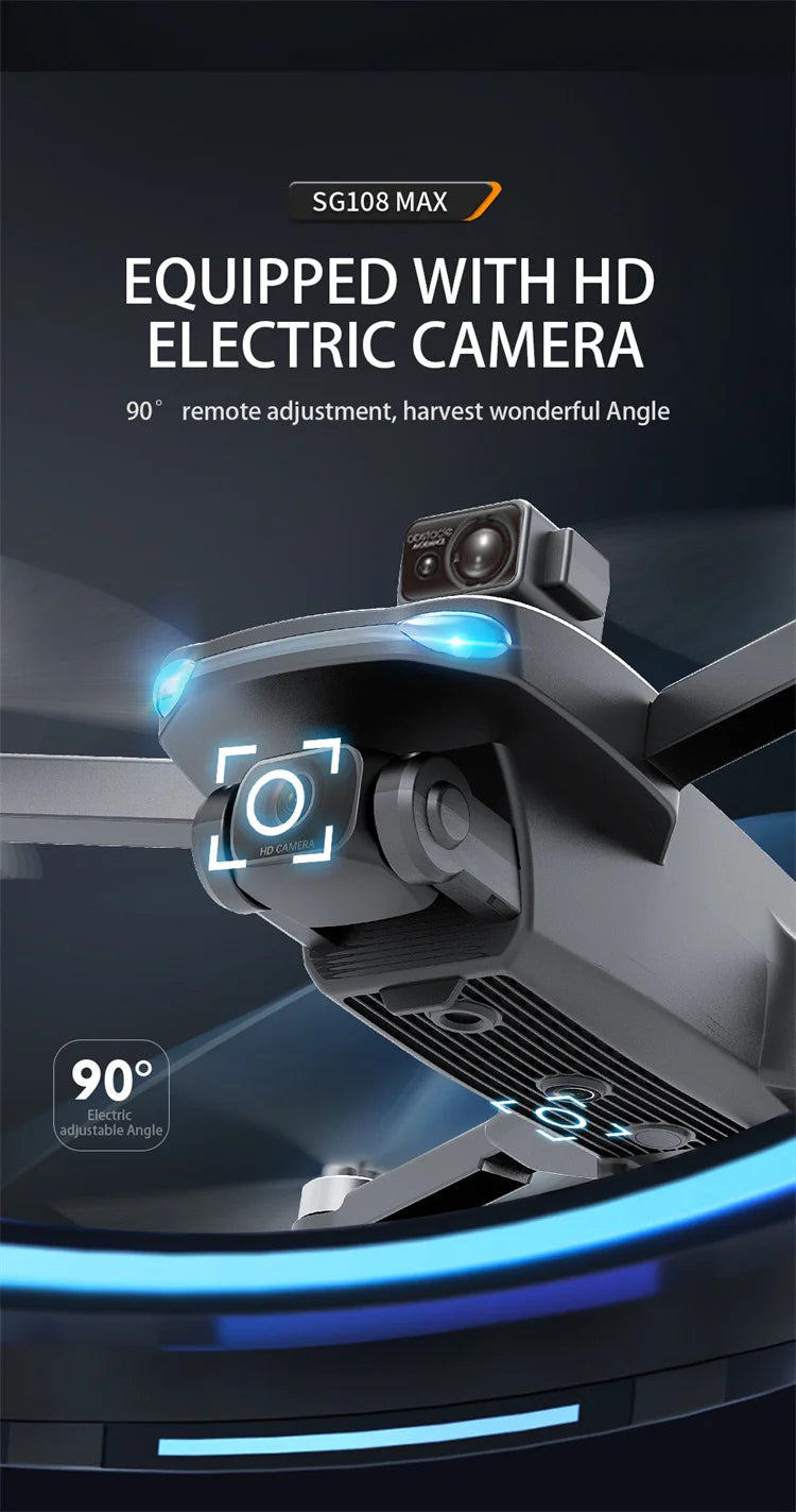 SG108 MAX - 4K Mini Drone, sg108 max equipped with hd electric camera 90 
