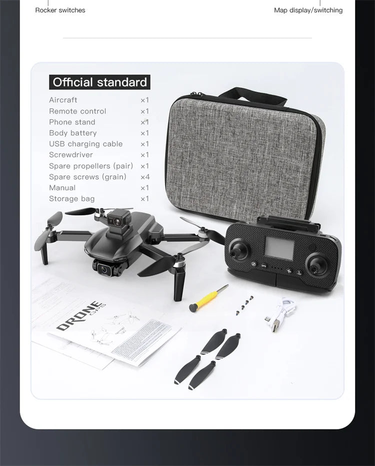 SG108 MAX - 4K Mini Drone, rocker switches map display/switching official standard aircraft remote control